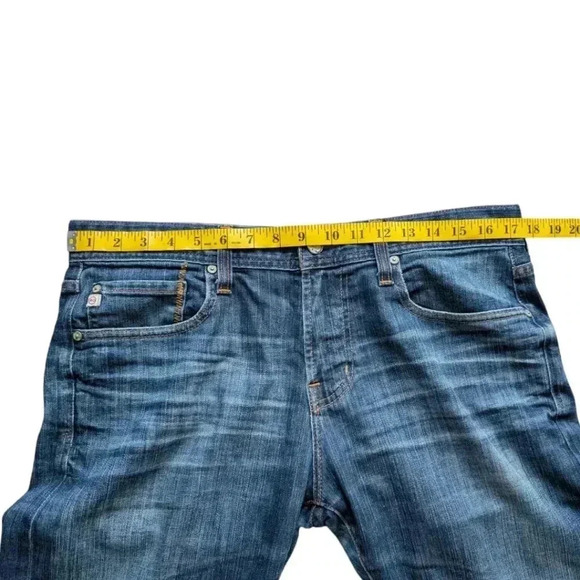 AG Adriano Goldschmied The Geffen  Slouchy Slim Jean Blue Wash Zip Fly Men 33 - Picture 10 of 12